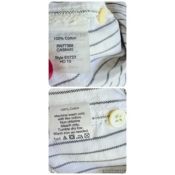Not For Sale-Madewell Shirt in Dalton Stripe White & Blue Button Up Small - Picture 6 of 17